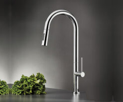 Μπαταρία Κουζίνας Armando Vicario Tozo Chrome 48780-100 με Συρόμενο Ντους.