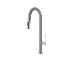 Μπαταρία Κουζίνας Armando Vicario Tozo Granite Silverstone 48780-1442 με Συρόμενο Ντους.