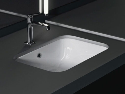 Υποκαθήμενος νιπτήρας μπάνιου από Υαλώδη πορσελάνη Pura 7243-300 47,5 x 30,5 cm.