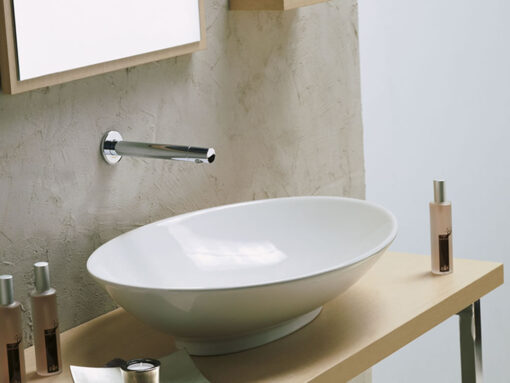 Επιτραπέζιος νιπτήρας μπάνιου από Υαλώδη πορσελάνη Neck 8045-300 63 x 45 cm.Χωρίς Υπερχείλιση.