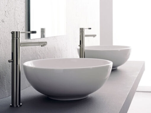 Επιτραπέζιος νιπτήρας μπάνιου από Υαλώδη πορσελάνη Sfera 8009-300 φ 39,5 cm.Με προστασία κατά των αλάτων.