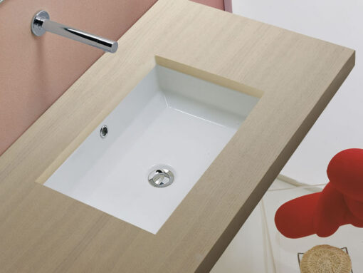 Υποκαθήμενος νιπτήρας μπάνιου από Υαλώδη πορσελάνη Tech 8037-300 48,5 x 31 cm.