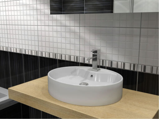 Επιτραπέζιος νιπτήρας μπάνιου από Υαλώδη πορσελάνη Wind/R 8030R-300 54,5 x 45 cm.Με Υπερχείλιση.