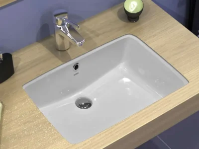 Υποκαθήμενος νιπτήρας μπάνιου από Υαλώδη πορσελάνη Serel 0561-300 50,5 x 32 cm.