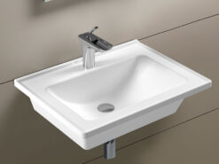 Επιτραπέζιος νιπτήρας μπάνιου από Υαλώδη πορσελάνη Slim 80 3001-300 60 x 46 cm.