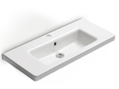 Επιτραπέζιος νιπτήρας μπάνιου από Υαλώδη πορσελάνη Urban 35080-300 80 x 35 cm.