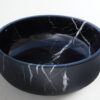 Επιτραπέζιος πέτρινος νιπτήρας μπάνιου Thalo Nero Marquina Φ39 cm. Κατασκευή από φυσικό μάρμαρο