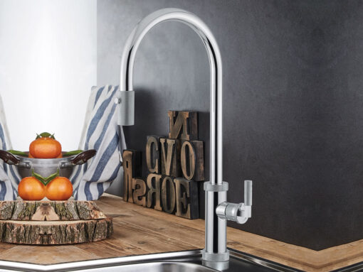 Μπαταρία Κουζίνας Armando Vicario Urban Chrome 400702-100 με Συρόμενο Ντους.