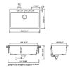 Νεροχύτης Κουζίνας Shock Mono 15090-1402 84 x 53 cm σε απόχρωση Puro.