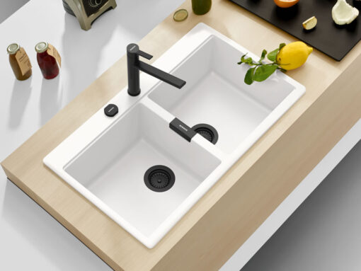 Νεροχύτης Κουζίνας Shock Mono 15295-1302 86 x 50 cm σε απόχρωση Polaris.