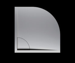 Ντουζιέρα ακρυλική Flow Extra Flat Slim 80 x 80 cm, με συνολικό ύψος 5,00 cm.