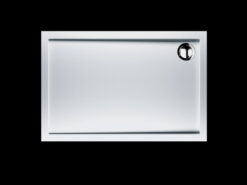 Ντουζιέρα ακρυλική Flow Extra Flat Slim 110 x 72 cm, με συνολικό ύψος 5,5 cm. Κατάλληλη για εγκατάσταση σε χαμηλά μπάνια .