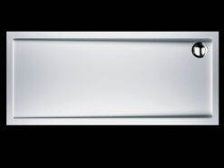 Ντουζιέρα ακρυλική Flow Extra Flat Slim 160 x 80 cm, με συνολικό ύψος 5,5 cm. Κατάλληλη για εγκατάσταση σε χαμηλά μπάνια .