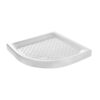 Ντουζιέρα από υαλώδη πορσελάνη Basic QD 80 x 80 cm, με συνολικό ύψος 9.00 cm. Με σχήμα 1/4 Κύκλου.