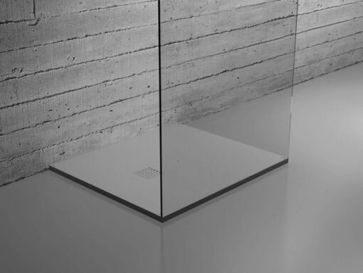 Συνθετική ντουζιέρα από χυτό υλικό Micro RT Grey Matt 90 x 90 cm, με συνολικό ύψος 2.50 cm.