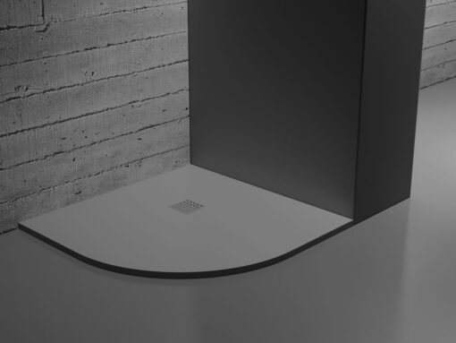 Συνθετική ντουζιέρα από χυτό υλικό Micro RD Grey Matt 90 x 90 cm, με συνολικό ύψος 2.50 cm.