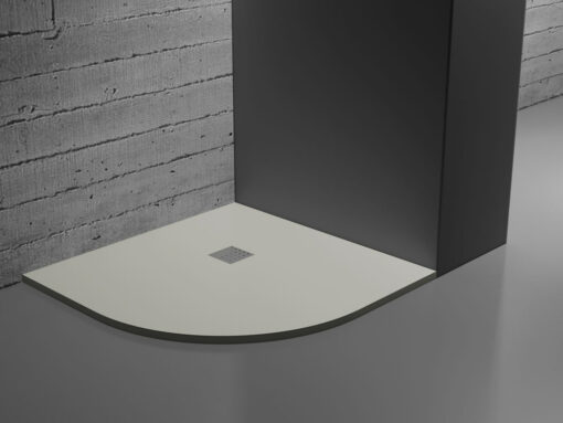 Συνθετική ντουζιέρα από χυτό υλικό Micro RD Cream Matt 90 x 90 cm, με συνολικό ύψος 2.50 cm.