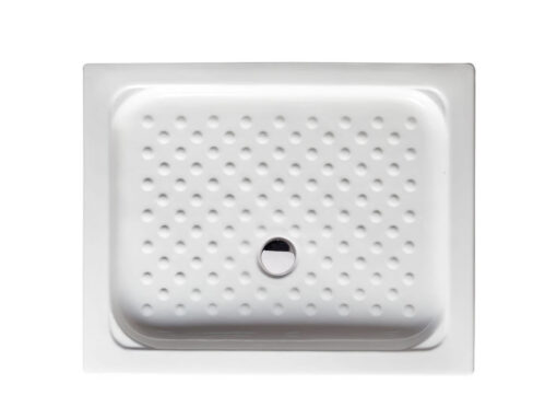 Ντουζιέρα από υαλώδη πορσελάνη Basic RT 100,x 70 cm, με συνολικό ύψος 9 cm. Με σχήμα Ορθογώνιο.
