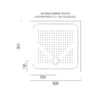 Ντουζιέρα από υαλώδη πορσελάνη GSI Slim 90 x 90 cm, με συνολικό ύψος 4 cm.
