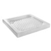 Ντουζιέρα από υαλώδη πορσελάνη Basic 80 x 80 cm, με συνολικό ύψος 9.00 cm.