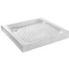 Ντουζιέρα από υαλώδη πορσελάνη Basic 90 x 90 cm, με συνολικό ύψος 10 cm.