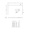 Συνθετική ντουζιέρα από χυτό υλικό Slate RT Black Matt 140 x 80 cm, με συνολικό ύψος 2.60 cm. Με σχήμα Ορθογώνιο.