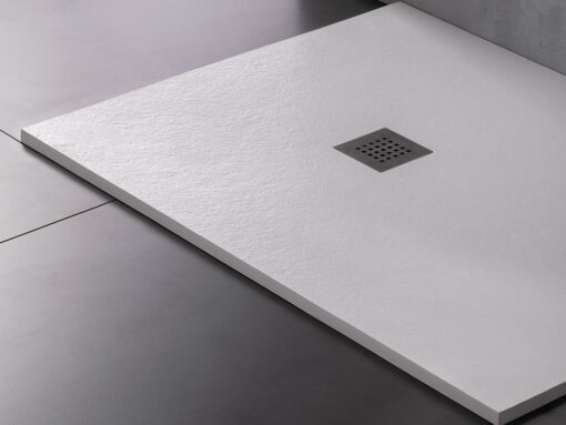 Συνθετική ντουζιέρα από χυτό υλικό Slate RT White Matt 160 x 80 cm, με συνολικό ύψος 2.60 cm. Με σχήμα Ορθογώνιο.