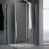 Ορθογώνια καμπίνα ντουζιέρας με Διαφανές κρύσταλλο ασφαλείας Breeze CL Slider Corner 1+1 Chrome 150 x 90 cm με είσοδο από την Εμπρόσθια πλευρά.
