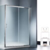 Ορθογώνια καμπίνα ντουζιέρας με Matt κρύσταλλο ασφαλείας Starlet FR Slider Corner CL Chrome 150 x 70 cm με είσοδο από την Εμπρόσθια πλευρά.