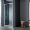Καμπίνα ντουζιέρας από Τοίχο σε Τοίχο με Διαφανές Κρύσταλλο ασφαλείας Flow CL Pivot Chrome 90 cm.