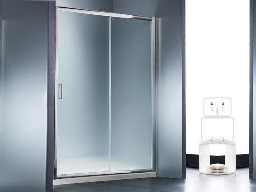 Καμπίνα ντουζιέρας από Τοίχο σε Τοίχο με Matt Frost Κρύσταλλο ασφαλείας Starlet FR Slider 1+1 Chrome 110 cm.