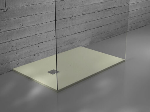 Συνθετική ντουζιέρα από χυτό υλικό Micro RT Cream Matt 120 x 90 cm, με συνολικό ύψος 2.50 cm.