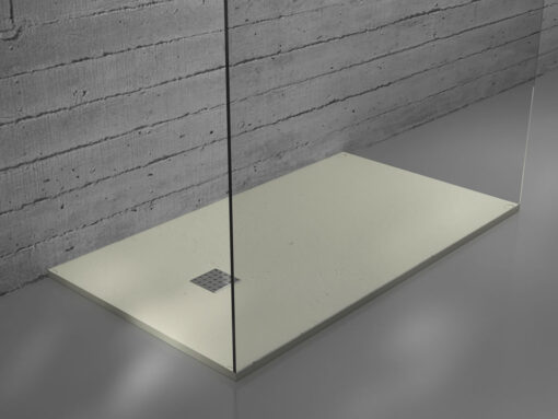 Συνθετική ντουζιέρα από χυτό υλικό Micro RT Cream Matt 140 x 70 cm, με συνολικό ύψος 2.50 cm.