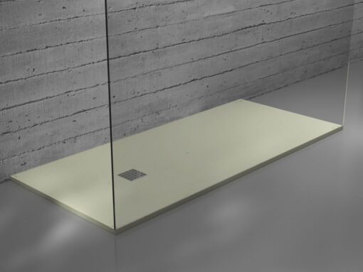Συνθετική ντουζιέρα από χυτό υλικό Micro RT Cream Matt 180 x 90 cm, με συνολικό ύψος 3 cm.