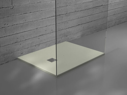 Συνθετική ντουζιέρα από χυτό υλικό Micro RT Cream Matt 90 x 70 cm, με συνολικό ύψος 2.50 cm.