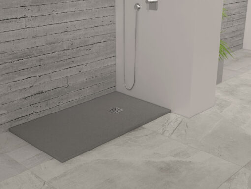 Συνθετική ντουζιέρα από χυτό υλικό Micro RT Grey Matt 120 x 70 cm, με συνολικό ύψος 2.50 cm.