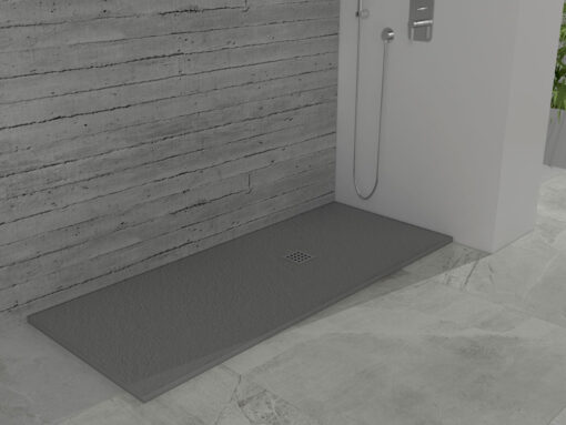 Συνθετική ντουζιέρα από χυτό υλικό Micro RT Grey Matt 160 x 70 cm, με συνολικό ύψος 2.50 cm.