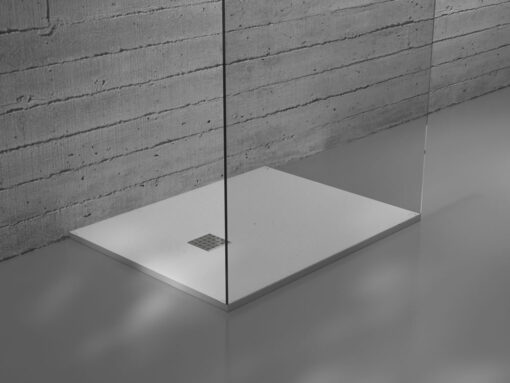 Συνθετική ντουζιέρα από χυτό υλικό Micro RT White Matt 100 x 70 cm, με συνολικό ύψος 2.50 cm.