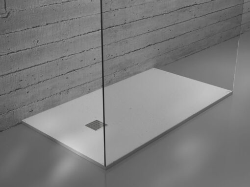 Συνθετική ντουζιέρα από χυτό υλικό Micro RT White Matt 140 x 90 cm, με συνολικό ύψος 2.50 cm.
