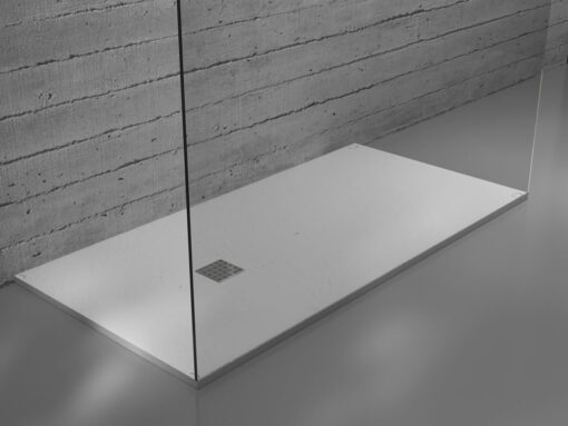 Συνθετική ντουζιέρα από χυτό υλικό Micro RT White Matt 170 x 70 cm, με συνολικό ύψος 2.50 cm.