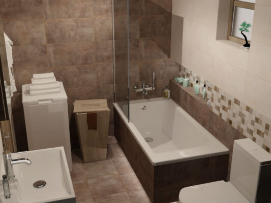 Ο σχεδιασμός αφορά στην διαμόρφωση ενός μπάνιου σε παλαιά κατοικία στην Επίδαυρο. Leffetto Creative Services