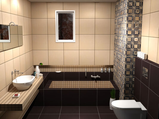 Σχέδια για κατασκευή μπάνιου σε νεόδμητη κατοικία στην περιαστική περιοχή Θεσσαλονίκης.- Leffetto Creative Services