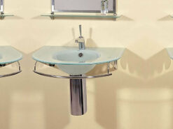 Γυάλινος νιπτήρας μπάνιου Lazy CB-1 60 x 56 cm