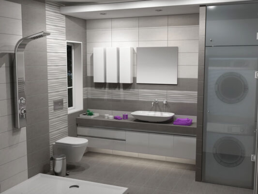 Η μελέτη και ο σχεδιασμός αφορά στην κατασκευή ενός μπάνιου σε μονοκατοικία στο Κλειδί Ημαθίας. Leffetto Creative Services