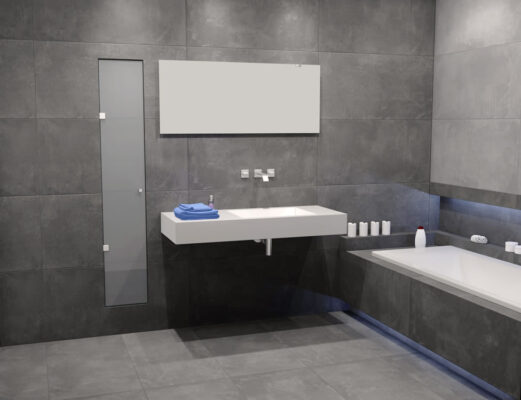 Φωτορεαλιστική απεικόνιση για την διαμόρφωση ενός μπάνιου σε κατοικία στην πόλη της Ορεστιάδας. Leffetto Creative Services