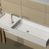 Νιπτήρας Corian ειδικής κατασκευής Glossy-135 135 x 45 cm σε Λευκή απόχρωση.