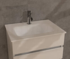 Νιπτήρας Solid Surface Elyse-60 60 x 46 cm σε Λευκή απόχρωση.