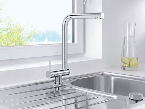 Μπαταρία Κουζίνας Νεροχύτη Blanco Laressa-F με δυνατότητα Κατάκλισης.