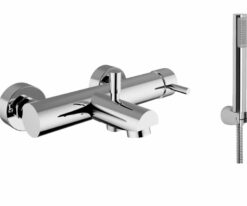 Μπαταρία Λουτρού Teorema New Jabil 1178150. Τοποθέτηση στον Τοίχο. Συμπεριλαμβάνεται επίτοιχο στήριγμα τηλεφώνου. Υψηλής ποιότητας χρωμίωση.