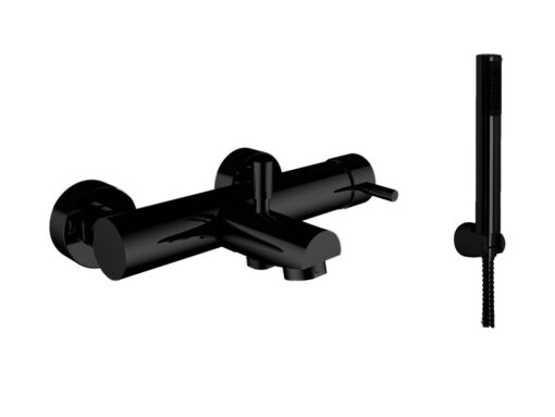 Μπαταρία Λουτρού Teorema New Jabil Black Matt 6373152. Τοποθέτηση στον Τοίχο. Συμπεριλαμβάνεται επίτοιχο στήριγμα τηλεφώνου. Υψηλής ποιότητας χρωμίωση.